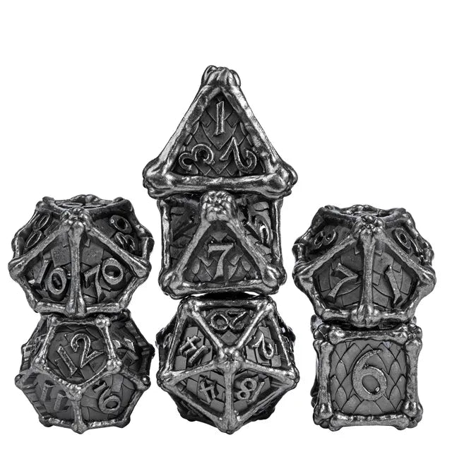 Barrel Metal Dragon Bones Silver