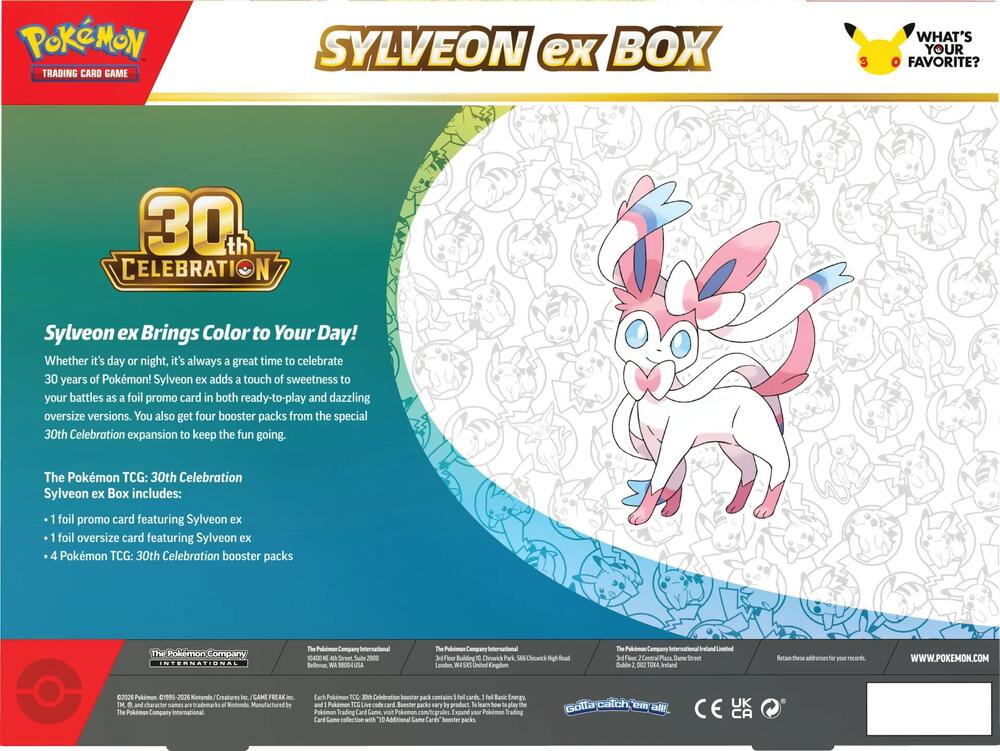 (Preorder) 30th Celebration Sylveon ex Box - ME: 30th Celebration