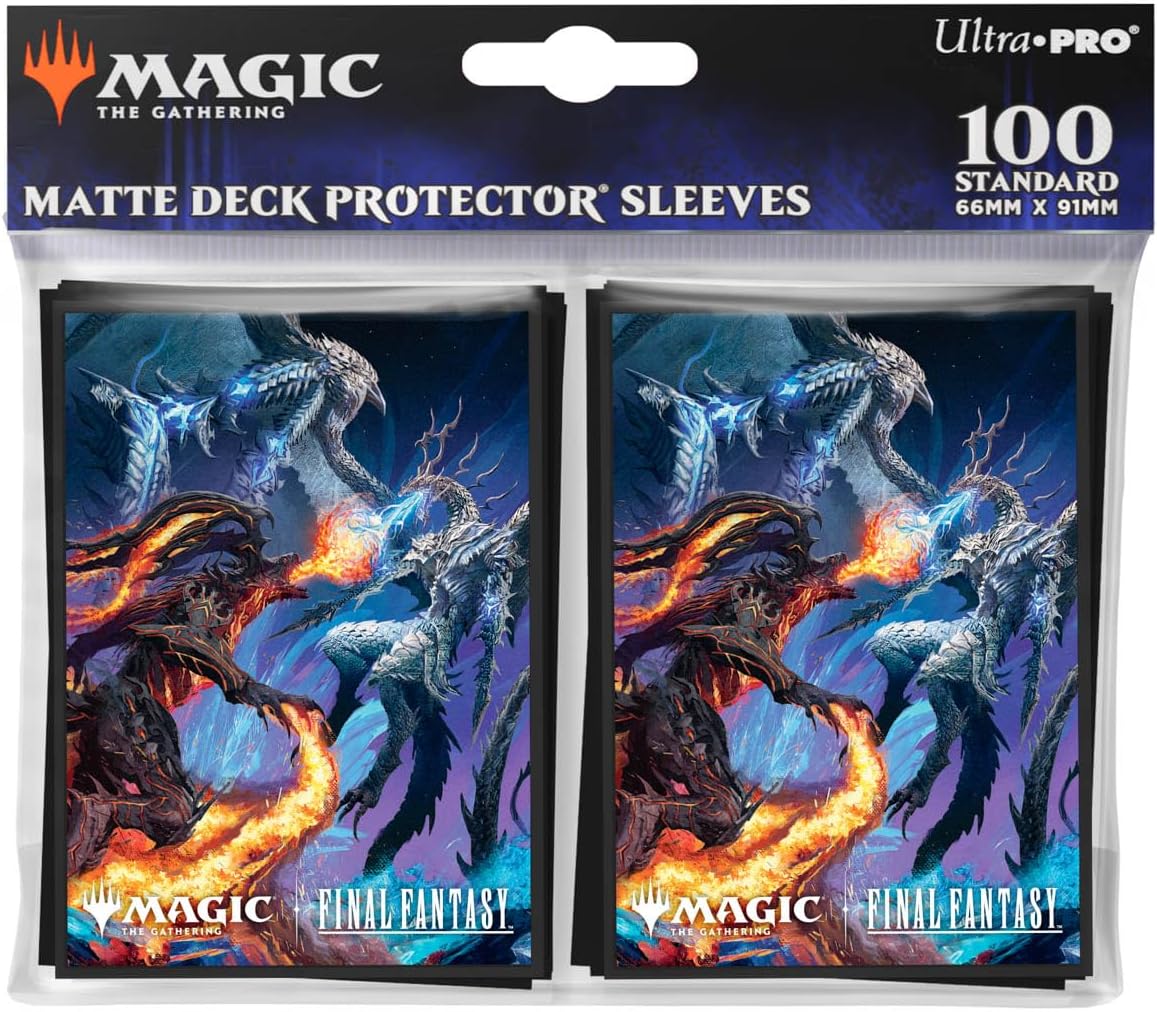 Final Fantasy x Universes Beyond Bahamut and Ifrit 100ct Deck Protector Sleeves