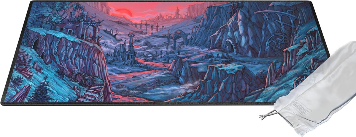 Curator® XXL Fantasy Desk Mat/TCG Play Mat 32”x14” - Arcane Landscapes: The Ruins