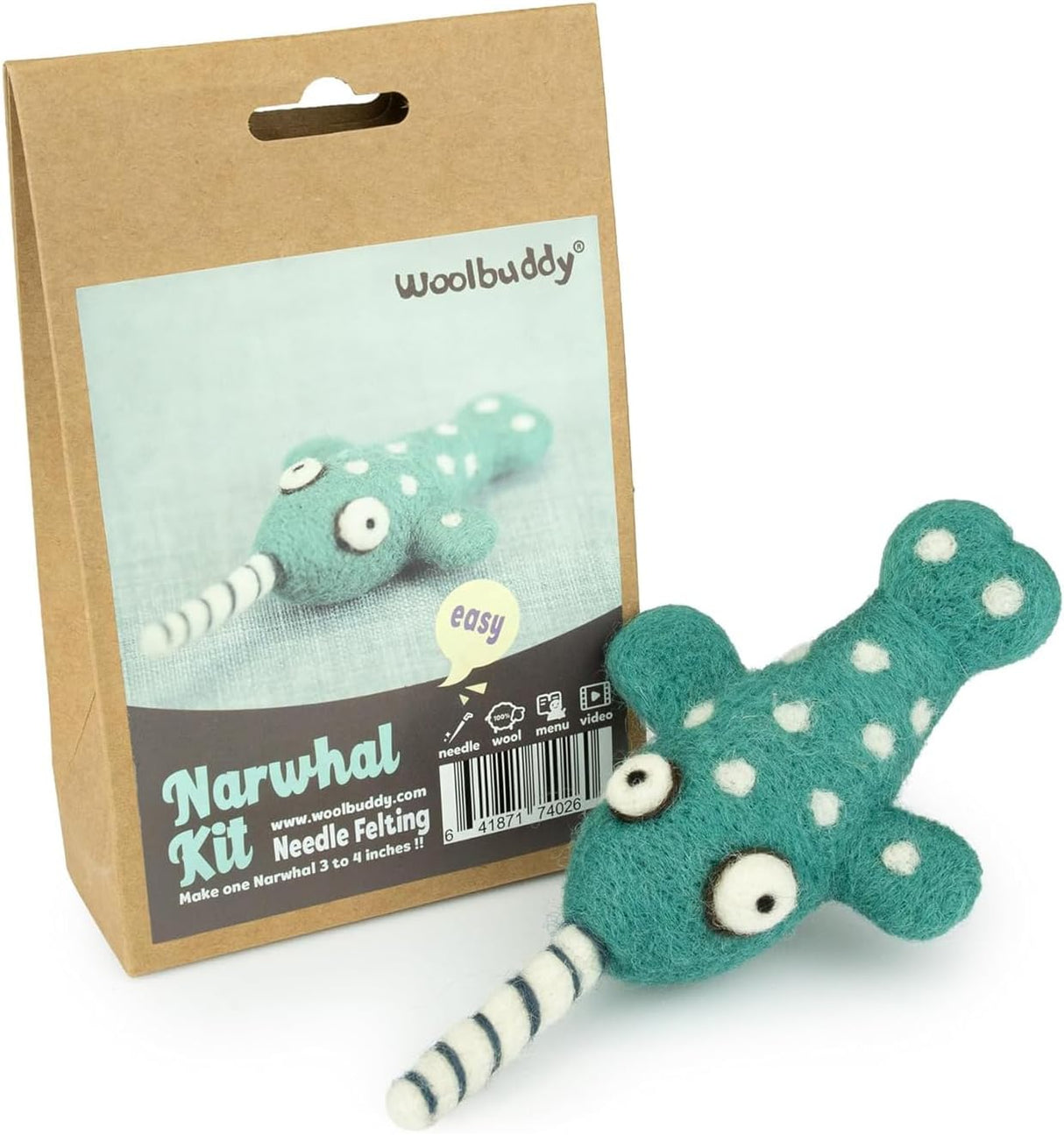 Needle Felt Kit- Narwhal