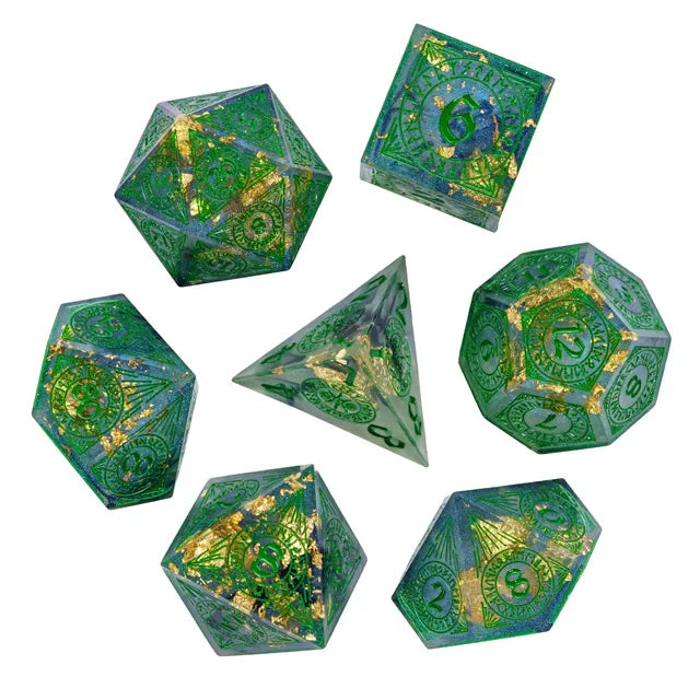 Handmade Magic Circle Dice Green
