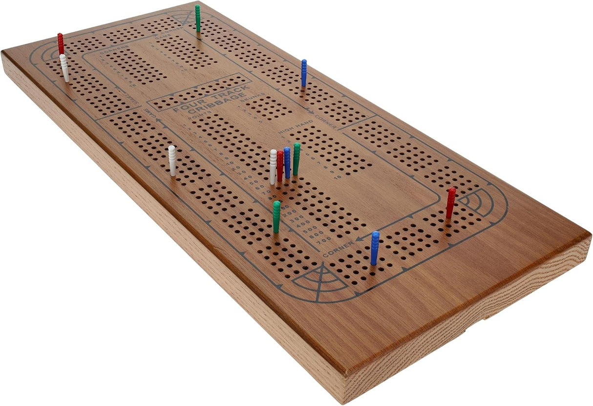 Cribbage Set 4 Track Oak