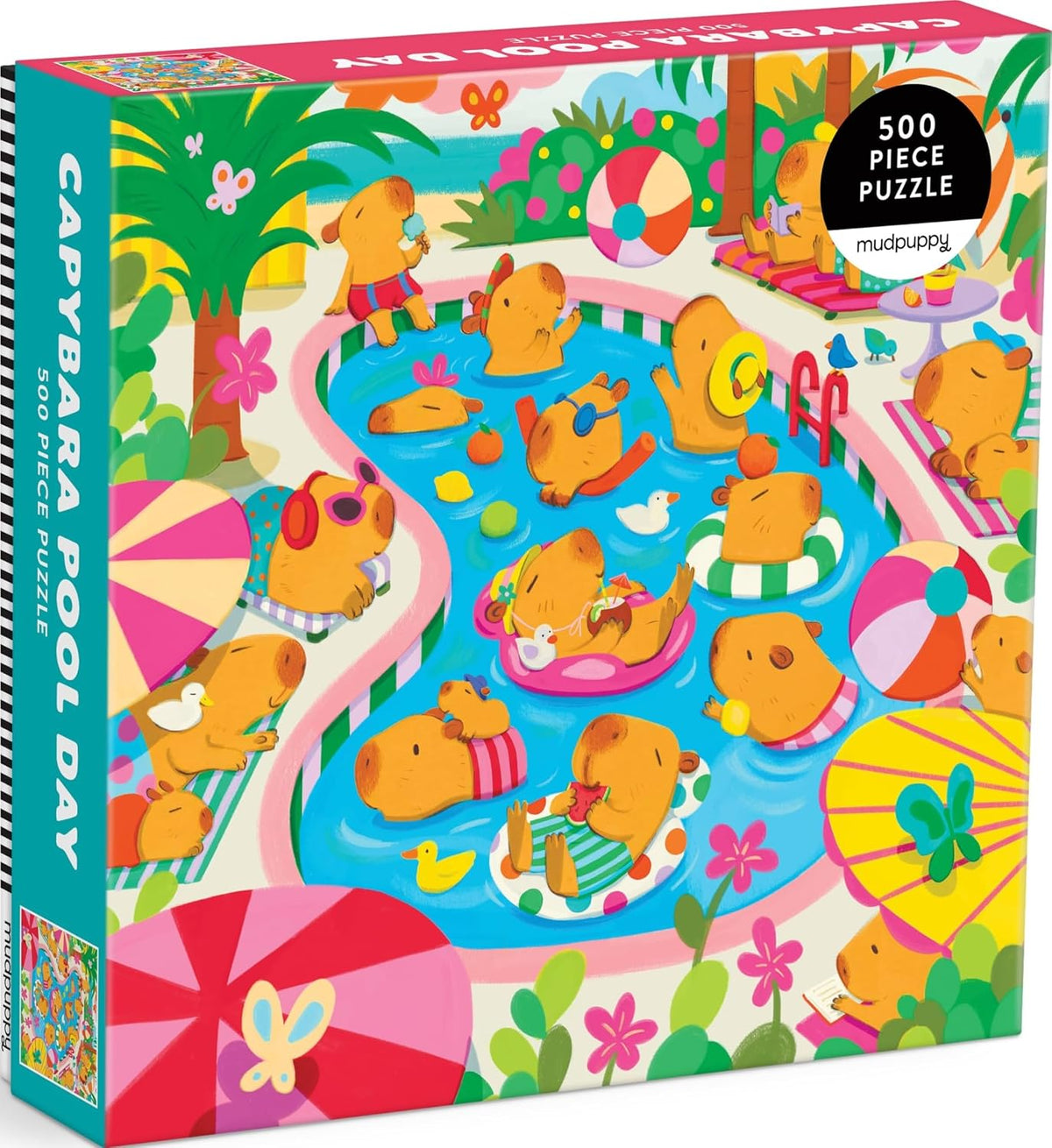 Capybara Pool Day 500pc Puzzle
