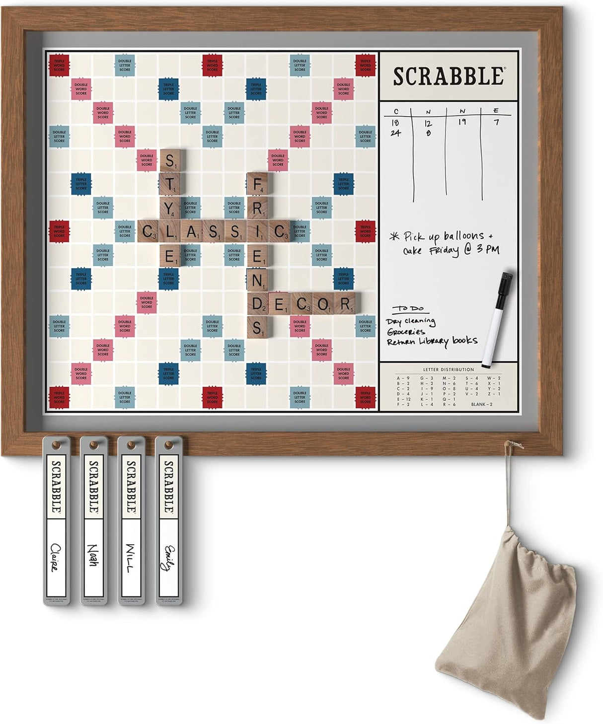 Scrabble Deluxe 2 in 1 Wall Edition