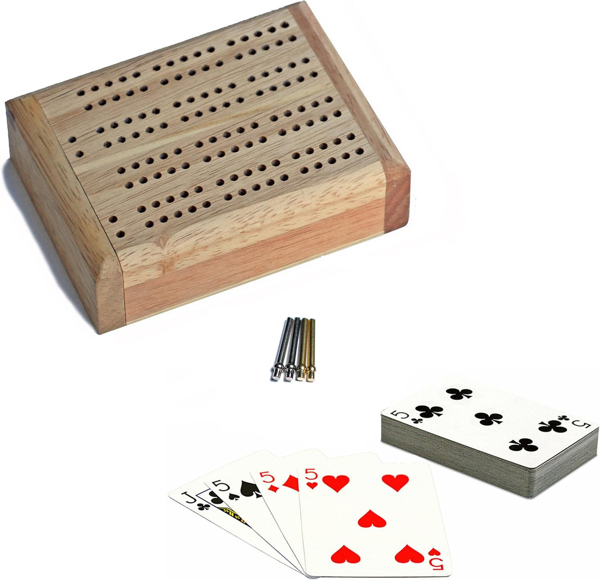Mini Wooden Travel Cribbage Set