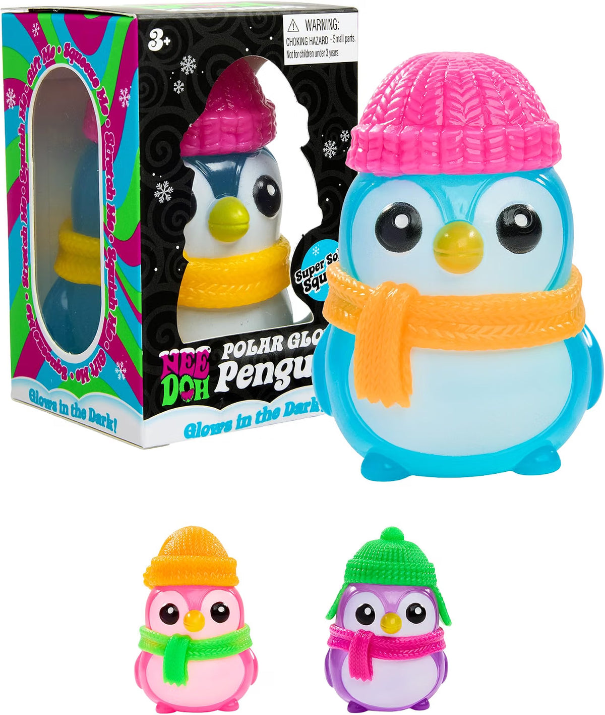 Needoh Squishmas Polar Glow Penguin