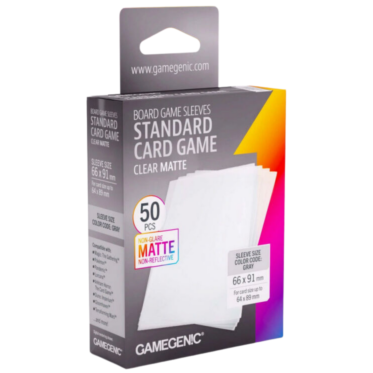 Matte Clear Std Boardgame (50) Sleeves