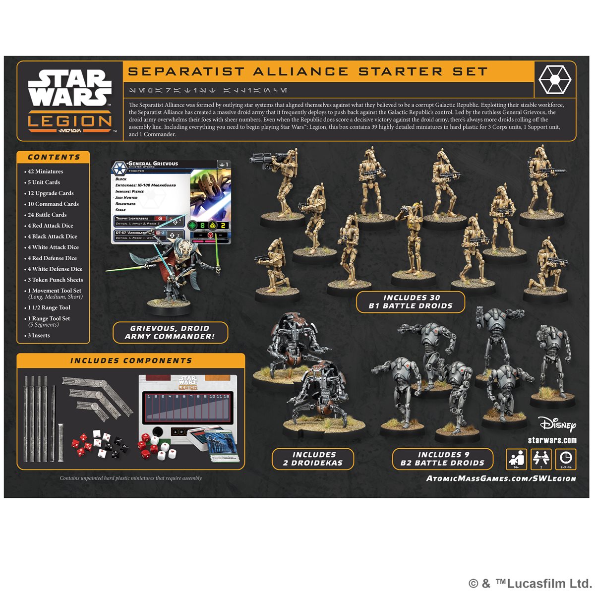 Star Wars Legion Separatist Alliance Starter Set
