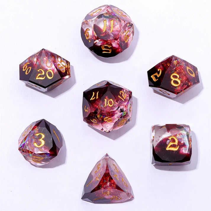 Luster Cut Blood Crystal Dice