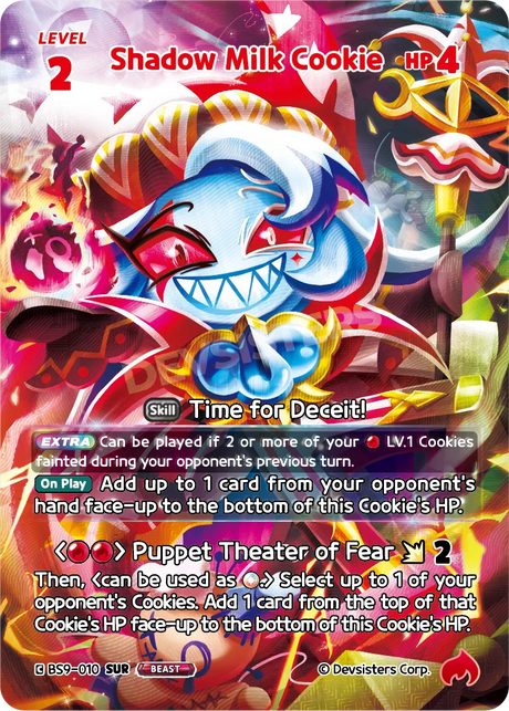 Shadow Milk Cookie BS9-010SUR Secret Ultra Rare CookieRun Braverse card