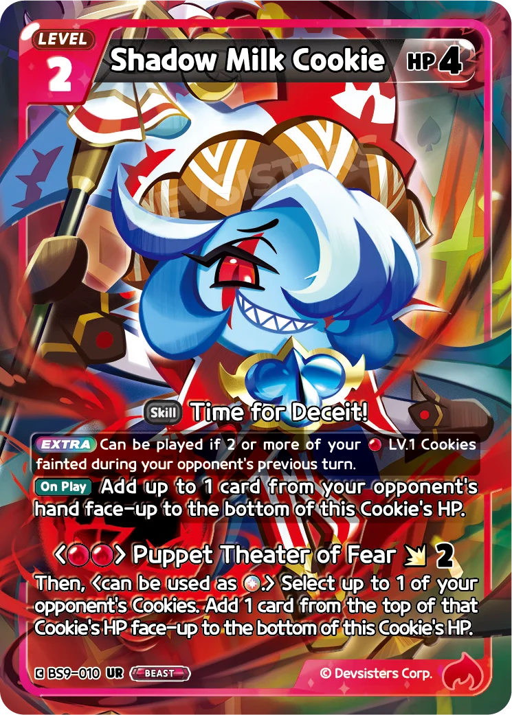 Shadow Milk Cookie BS9-010UR Ultra Rare CookieRun Braverse card