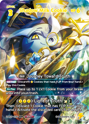 Shadow Milk Cookie BS9-030SUR Secret Ultra Rare CookieRun Braverse card