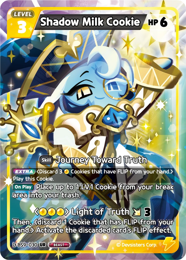 Shadow Milk Cookie BS9-030UR Ultra Rare CookieRun Braverse card