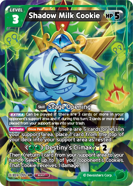 Shadow Milk Cookie BS9-055UR Ultra Rare CookieRun Braverse card