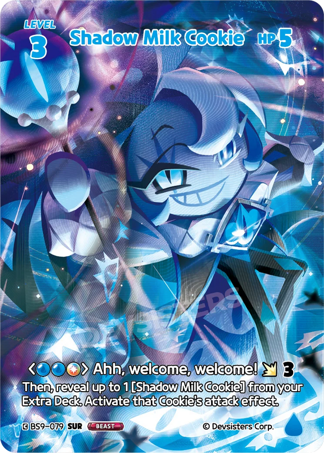 Shadow Milk Cookie BS9-079SUR Secret Ultra Rare CookieRun Braverse card