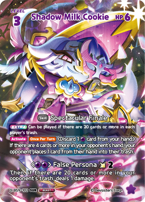 Shadow Milk Cookie BS9-102SUR Secret Ultra Rare CookieRun Braverse card