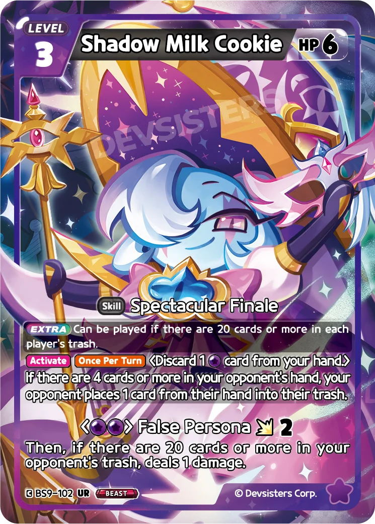 Shadow Milk Cookie BS9-102UR Ultra Rare CookieRun Braverse card