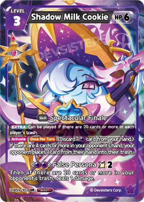 Shadow Milk Cookie BS9-102UR Ultra Rare CookieRun Braverse card