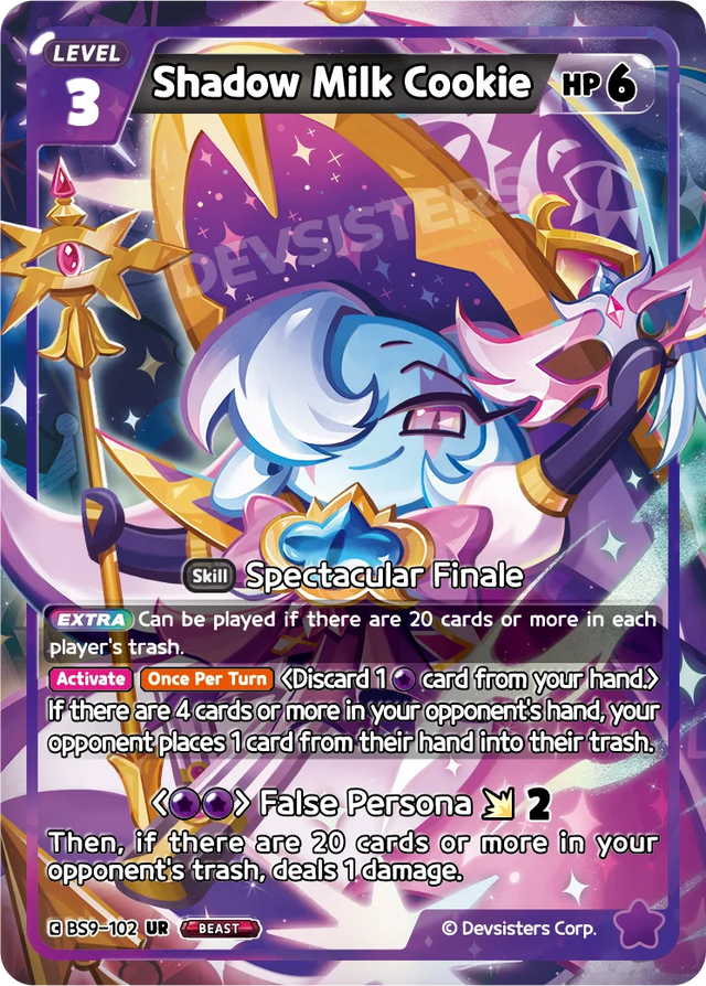 Shadow Milk Cookie BS9-102UR Ultra Rare CookieRun Braverse card