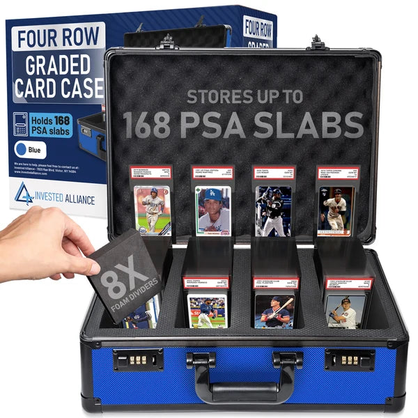 Graded Card Case 4 Row Blue