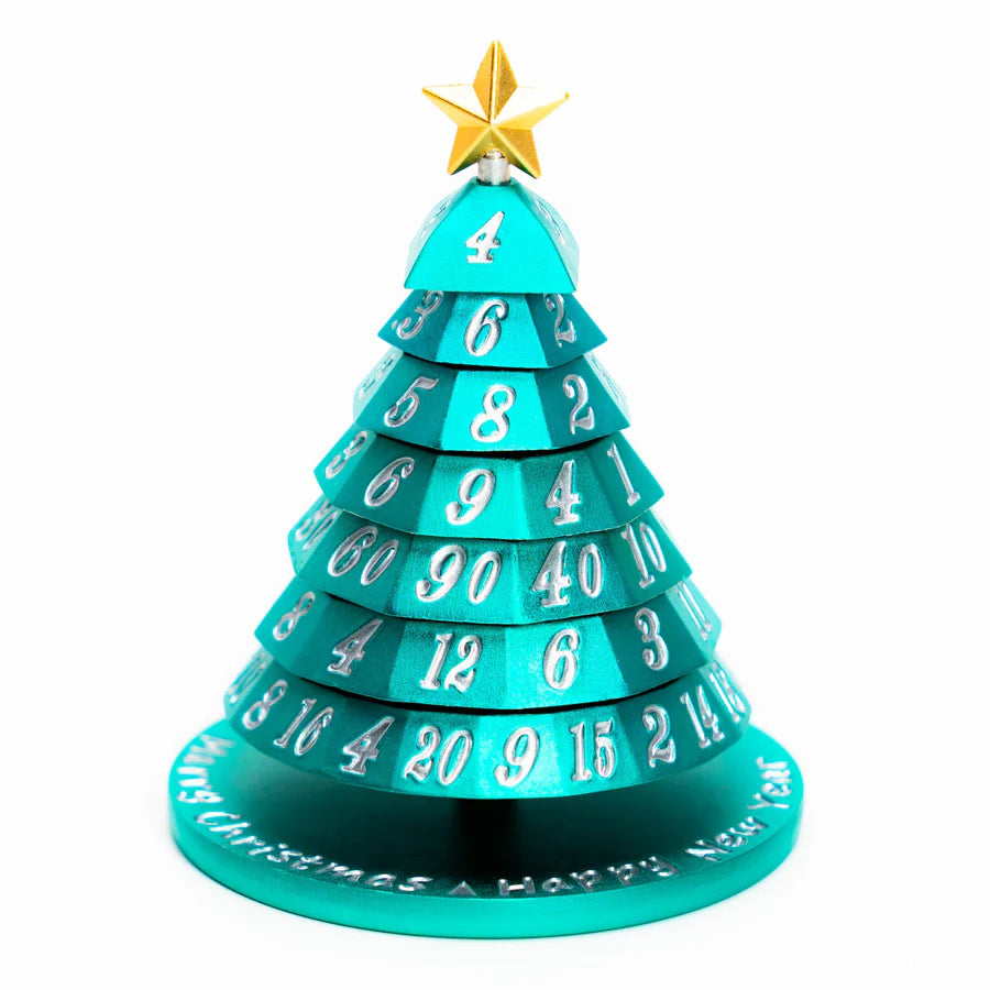Christmas Tree Dice set - Cyan