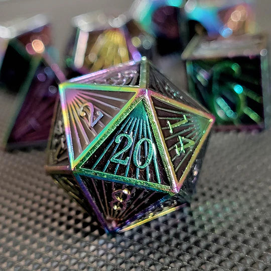 Deco Spectrum Metal RPG Dice