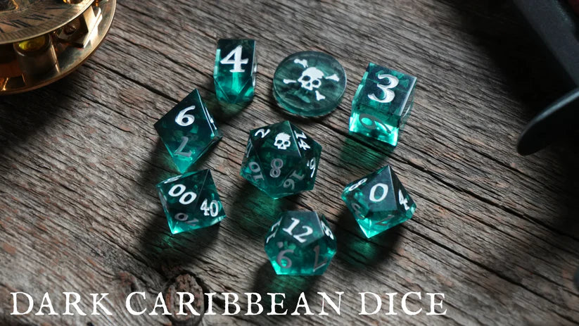 Dark Caribbean PIRATE BORG Dice Set