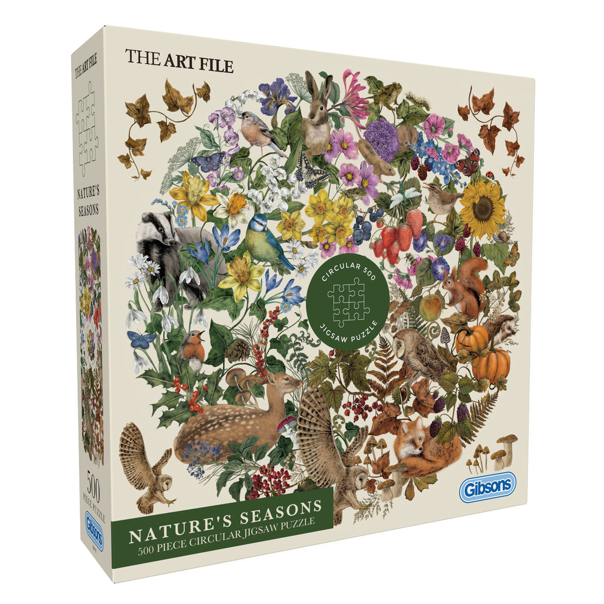 Gibsons Art File Nature's Seasons 500-Piece Jigsaw Puzzle
