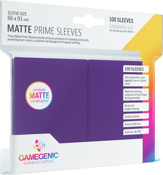 Gamegenic Matte Prime Sleeves - Purple (100ct)
