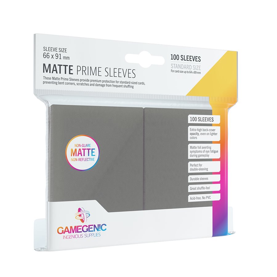 Matte Prime Sleeves: Dark Grey (100)
