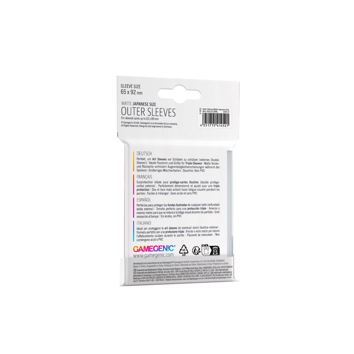 Gamegenic Outer Sleeves Matte Japanese Size (60ct)