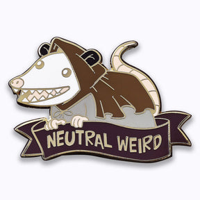 Alternative Alignments Enamel Pin: Neutral Weird Opossum product image