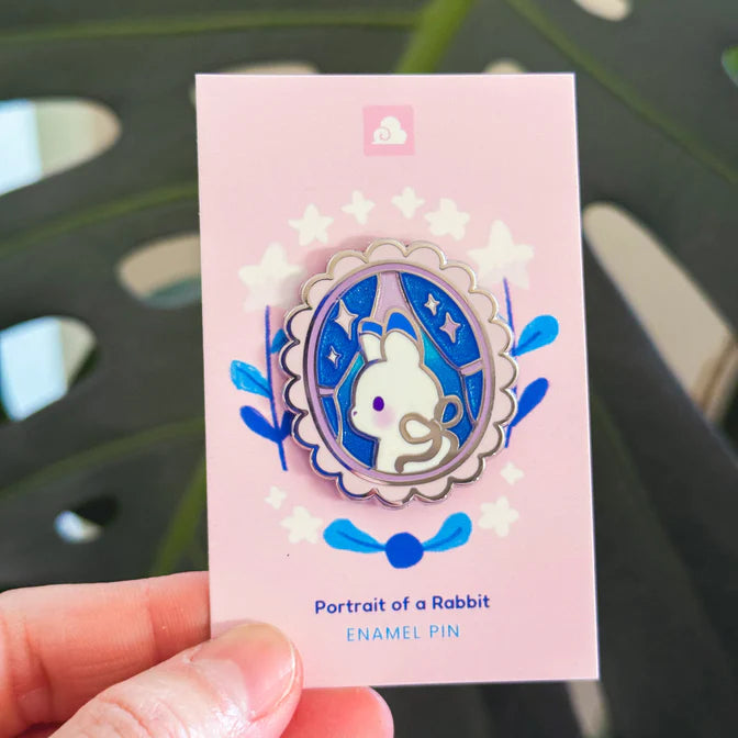 Portrait of a Rabbit Pin