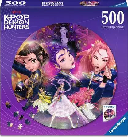 KPop Demon Hunters 500pc Round Puzzle
