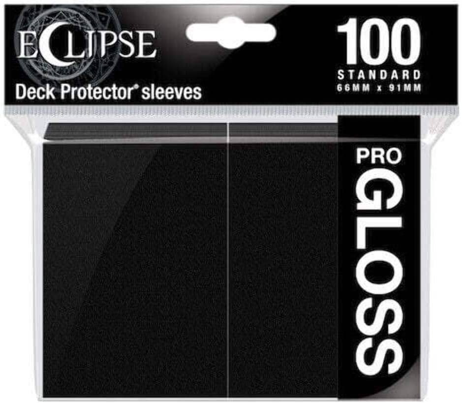 Ultra PRO Eclipse Gloss Standard Deck Protector Sleeves – Jet Black (100 Count)