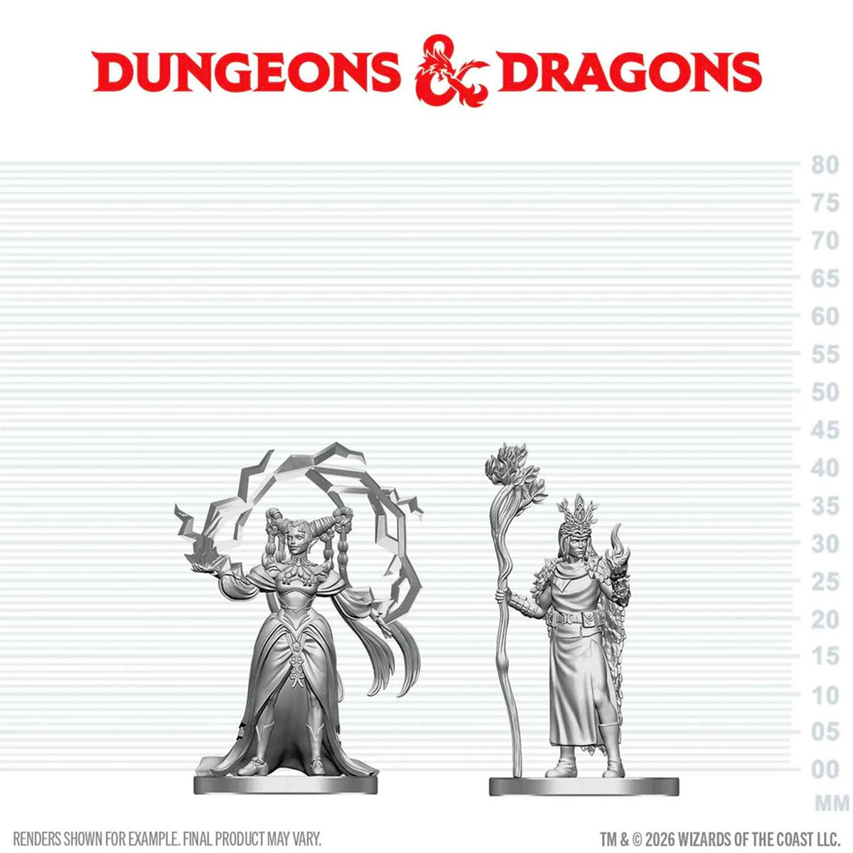 Nolzur’s Marvelous Miniatures: Human Druid & Elf Sorcerer