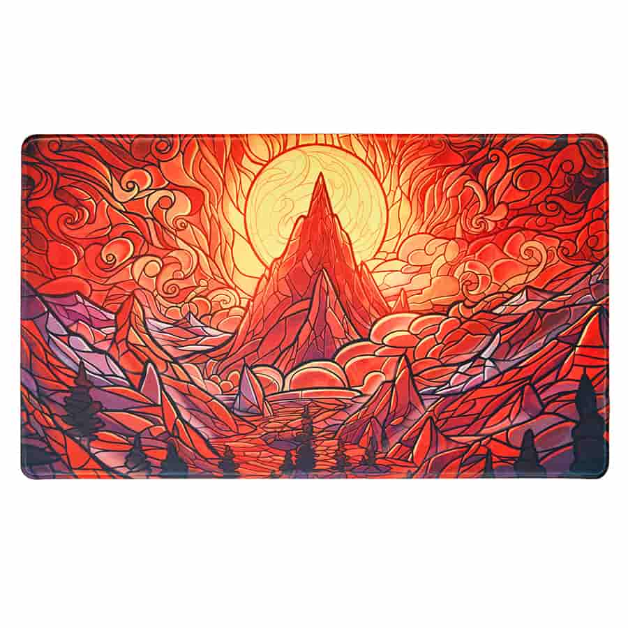 Burning Mountain Stained Glass Playmat