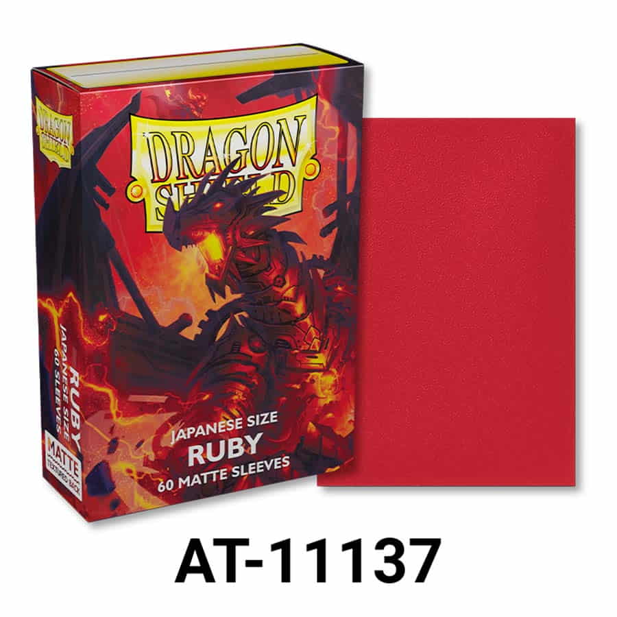 DRAGON SHIELD  -  JAPANESE SIZE SLEEVES - RUBY - MATTE