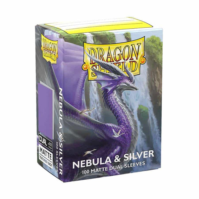 Dragon Shield Matte Dual Sleeves - Nebula and Silver (100ct)