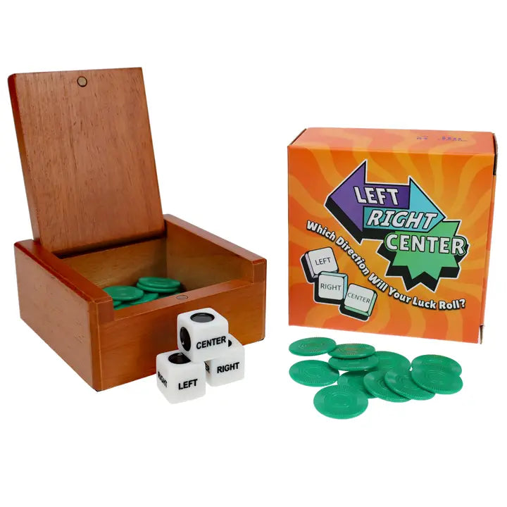 Left Right Center in a Wooden Box