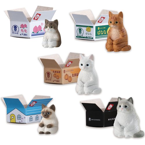 Machiboke Still Waiting Cat in a Box Blind Mini-Figure