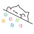 Bongo Dice Cat Waterproof Sticker product image