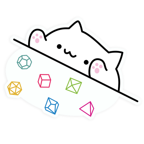 Bongo Dice Cat Waterproof Sticker product image