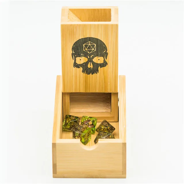 Bamboo Dice Tower with Logo