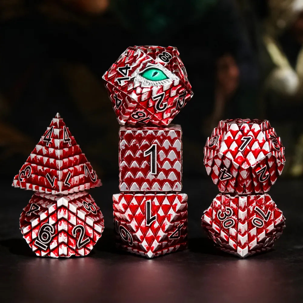 7 Set Silver/Red Dragon