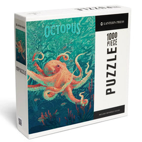 Octopus Paper Mosaic 1000-Piece Puzzle (Lantern Press / Faire Games) product image