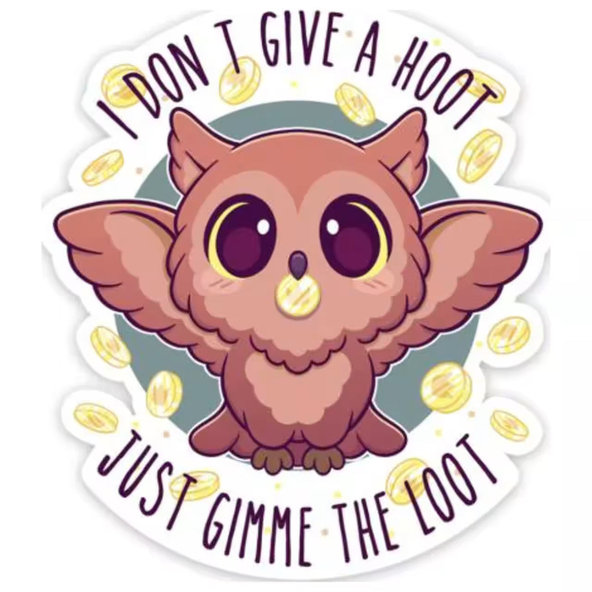 I Don't Give Hoot Waterproof Sticker