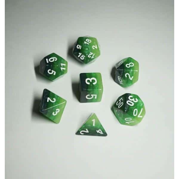 Green Gradients Dice Set HDL