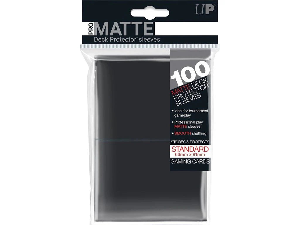 Ultra Pro - Deck Protectors - Standard Size - Pro-Matte Black 100 count